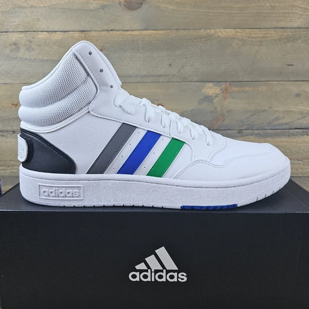 adidas Hoops 3.0 Mid Classic Men's Basketball Shoes - Picture 1 of 10